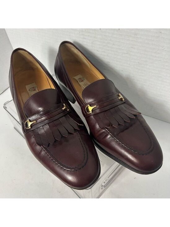 Gucci Other - GUCCI Authentic Men’s Loafer Fringe Oxblood Made in Italy 41 US 9.5 US Horsebit